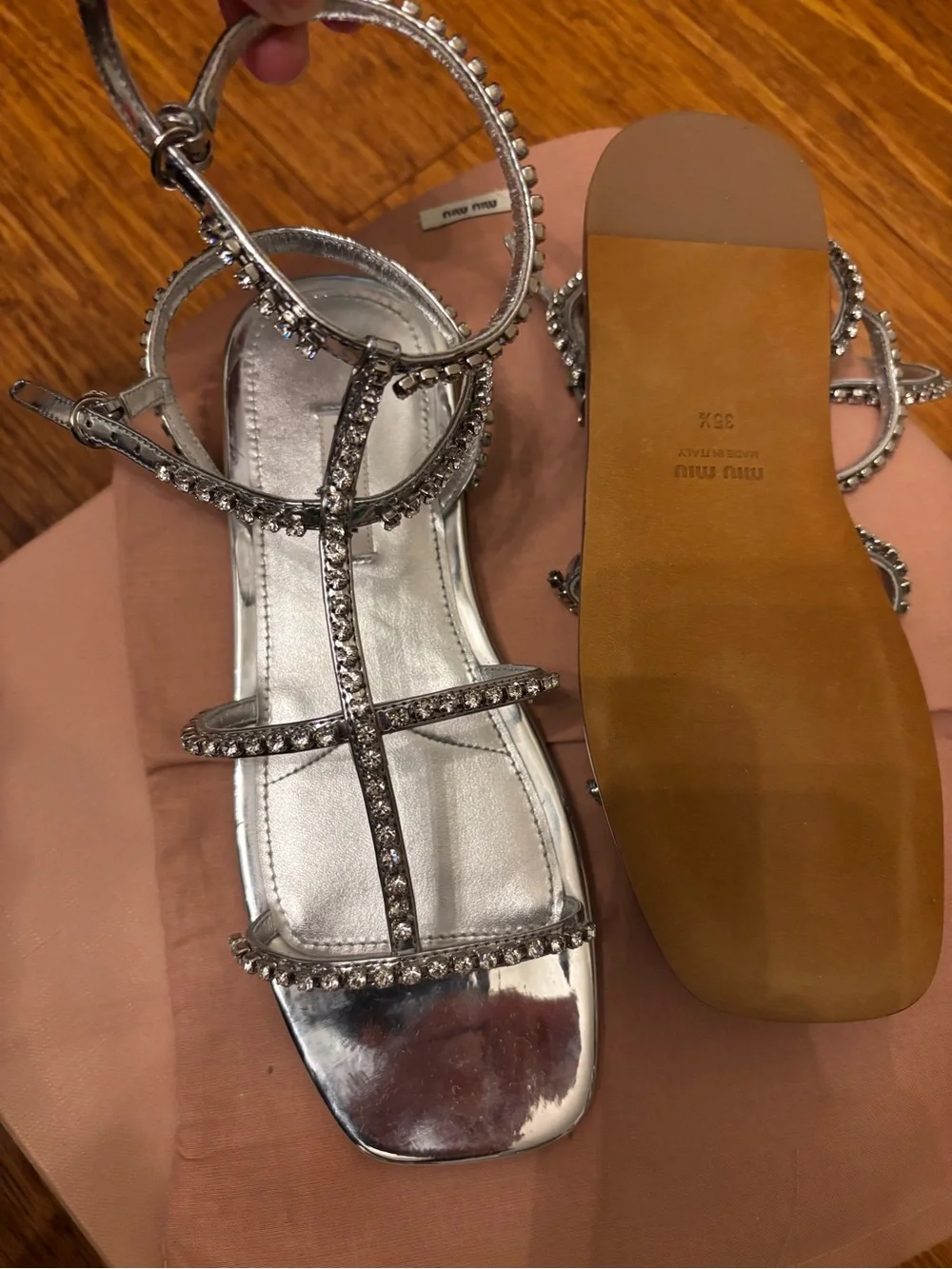 BNIB Miu Miu crystal sandals - Picture 2 of 7